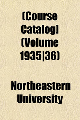 Book cover for [Course Catalog] Volume 1935/36