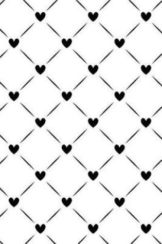 Cover of Bullet Journal Notebook Black Quilted Hearts Pattern 1