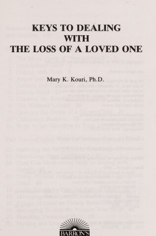 Cover of Keys to Dealing with the Loss of a Loved One