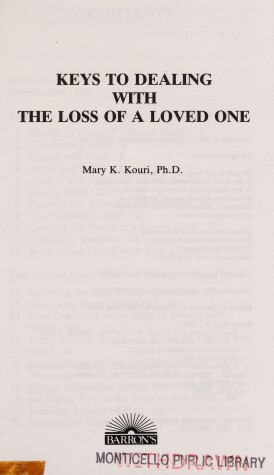 Cover of Keys to Dealing with the Loss of a Loved One