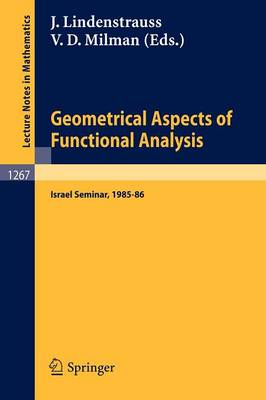 Book cover for Geometrical Aspects of Functional Analysis