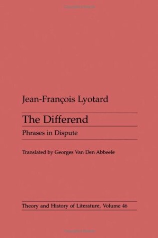 Cover of The Differend
