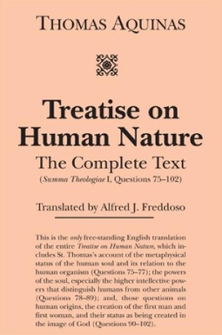 Cover of Treatise on Human Nature - The Complete Text (Summa Theologiae I, Questions 75-102)