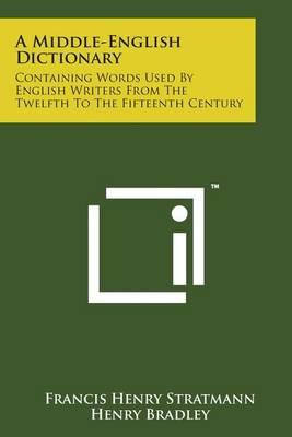 Book cover for A Middle-English Dictionary