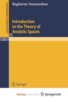 Book cover for Introduction to the Theory of Analytic Spaces