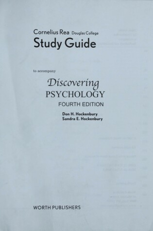 Cover of Study Guide to Accompany Discovering Psychology, Fourth Edition, Don H. Hockenbury, Sandra E. Hockenbury