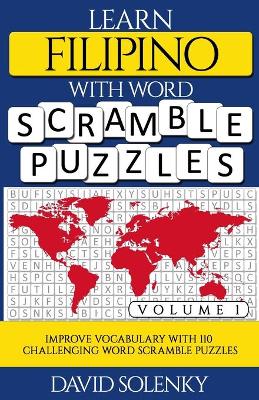 Book cover for Learn Filipino with Word Scramble Puzzles Volume 1