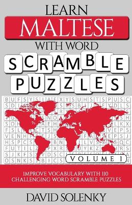 Book cover for Learn Maltese with Word Scramble Puzzles Volume 1