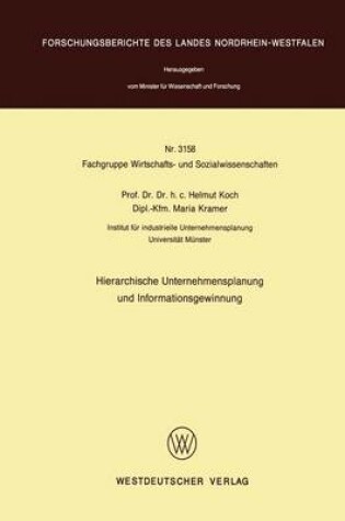 Cover of Hierarchische Unternehmensplanung und Informationsgewinnung