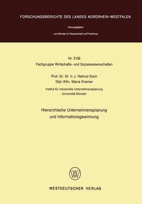 Book cover for Hierarchische Unternehmensplanung und Informationsgewinnung