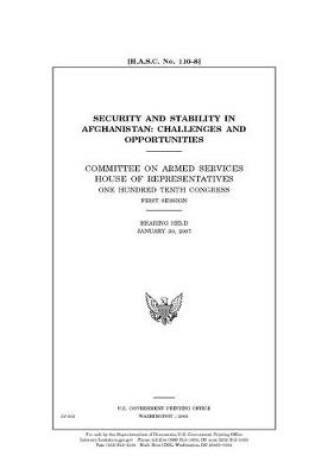 Cover of Security and stability in Afghanistan