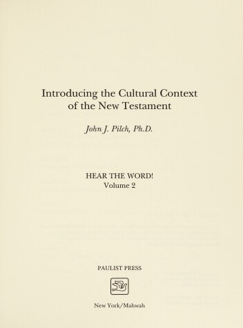 Book cover for Introducing the Cultural Context of the New Testament