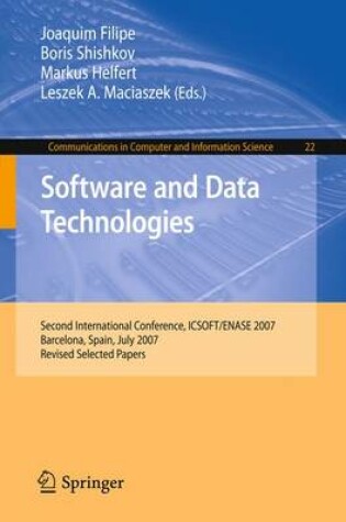 Cover of Software and Data Technologies