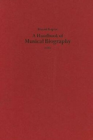 Cover of A Handbook of Musical Biography (1883)