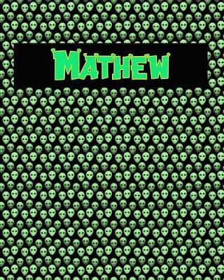 Cover of 120 Page Handwriting Practice Book with Green Alien Cover Mathew