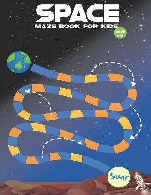 Book cover for Space maze book for kids