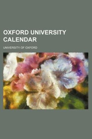 Cover of Oxford University Calendar