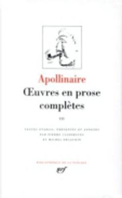 Book cover for Oeuvres en prose 3