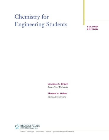 Cover of Chemistry for Engineering Students