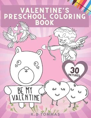 Book cover for Valentine's Preschool Coloring Book