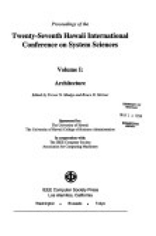 Cover of 1994 27th Hawaii International Conference on System Sciences/4 Volume Set