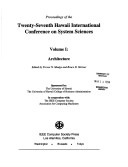 Book cover for 1994 27th Hawaii International Conference on System Sciences/4 Volume Set