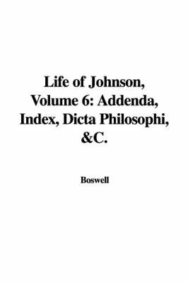 Book cover for Life of Johnson, Volume 6