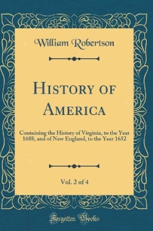 Cover of History of America, Vol. 2 of 4