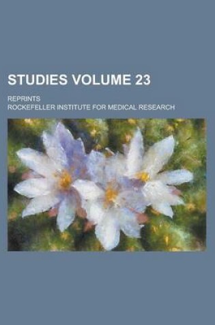 Cover of Studies; Reprints Volume 23