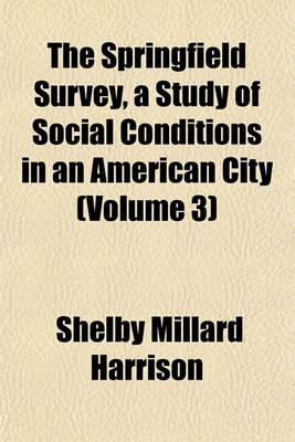 Book cover for The Springfield Survey, a Study of Social Conditions in an American City (Volume 3)