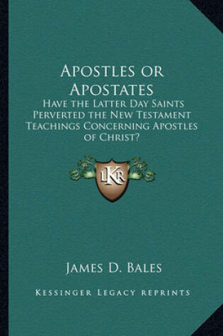 Cover of Apostles or Apostates