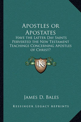 Book cover for Apostles or Apostates