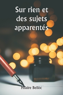 Book cover for Sur rien et des sujets apparent�s