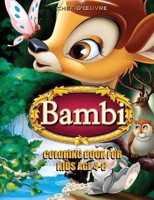 Book cover for Bambi Coloring Book For Kids Age 4-8
