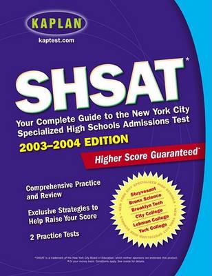 Cover of Shsat 2003-2004