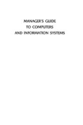 Cover of Manager's Guide to Computers and Information Systems