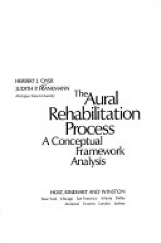 Cover of The Aural Rehabilitation Process