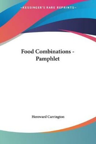 Cover of Food Combinations - Pamphlet