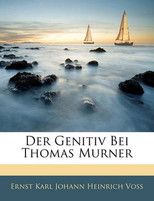 Book cover for Der Genitiv Bei Thomas Murner