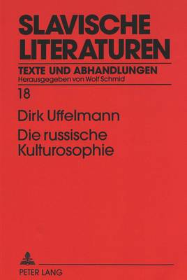 Cover of Die Russische Kulturosophie