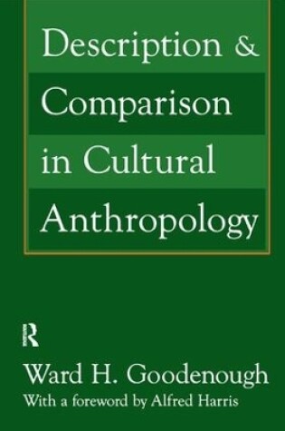 Cover of Description and Comparison in Cultural Anthropology