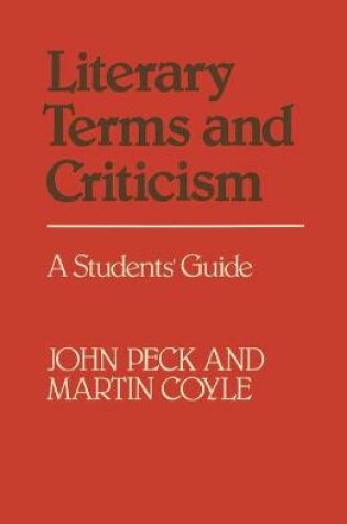 Cover of Literary Terms and Criticism