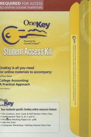 Cover of OneKey CourseCompass, Student Access Kit, College Accounting 1-8