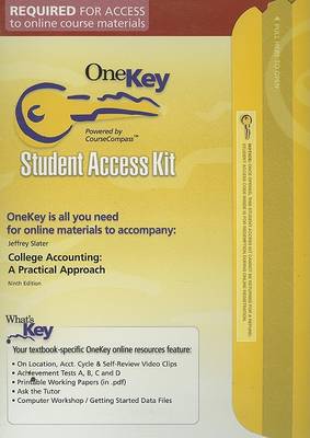 Book cover for OneKey CourseCompass, Student Access Kit, College Accounting 1-8