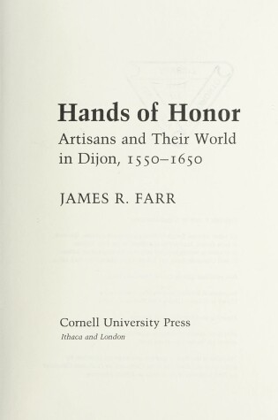 Cover of Hands of Honor