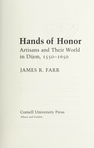 Book cover for Hands of Honor