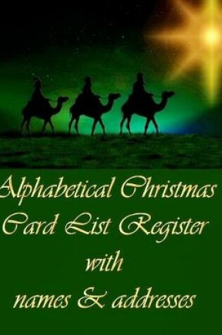 Cover of Alphabetical Christmas Card List Register with names & addresses