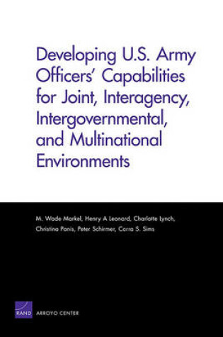 Cover of Developing Us Army Officers Capabilities