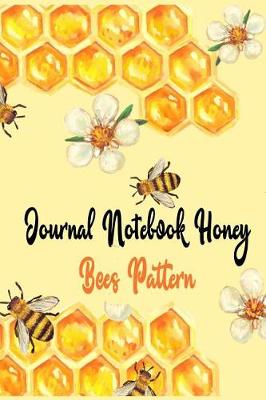 Book cover for Journal Notebook Honey Bees Pattern
