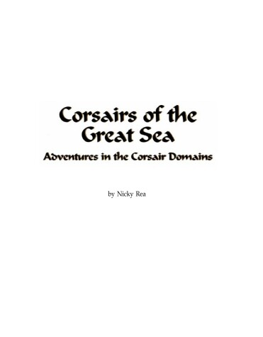 Book cover for Corsairs of Great Sea Sourcebx